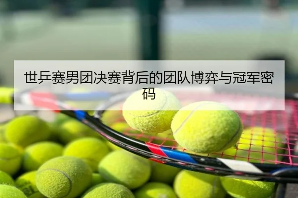世乒赛男团决赛背后的团队博弈与冠军密码